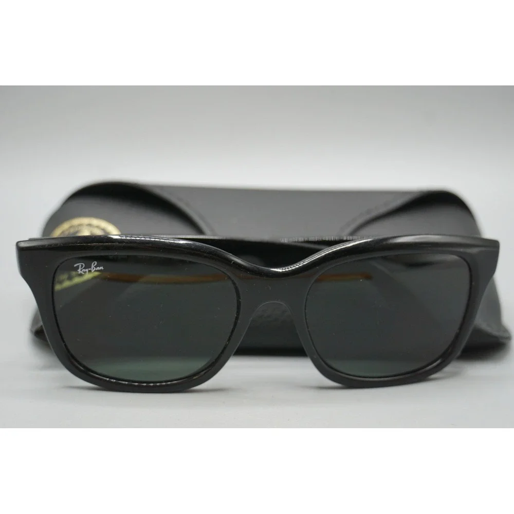 Ray Ban RB4159 Sunglasses Black Square Frame Green Lens Made in Italy